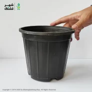 گلدان پلاستیکی مشکی سطل 4 لیتری